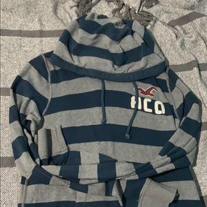 Hollister Striped Knit Hoodie